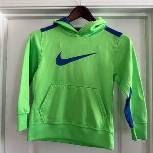 Nike Kids Lime Green and Royal Blue Hoodie